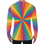 LGBT Pride Rainbow Rays Print Men's Long Sleeve T-Shirt