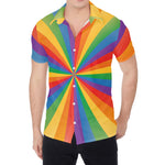 LGBT Pride Rainbow Rays Print Men's Shirt