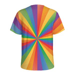 LGBT Pride Rainbow Rays Print Men's Sports T-Shirt