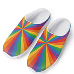 LGBT Pride Rainbow Rays Print Mesh Casual Shoes