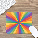 LGBT Pride Rainbow Rays Print Mouse Pad