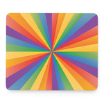 LGBT Pride Rainbow Rays Print Mouse Pad