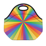 LGBT Pride Rainbow Rays Print Neoprene Lunch Bag
