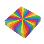 LGBT Pride Rainbow Rays Print Outdoor Seat Cushion Cover