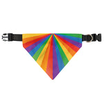 LGBT Pride Rainbow Rays Print Over The Collar Dog Bandana