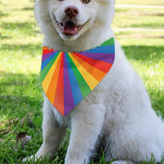 LGBT Pride Rainbow Rays Print Over The Collar Dog Bandana