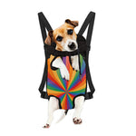 LGBT Pride Rainbow Rays Print Pet Carrier Backpack