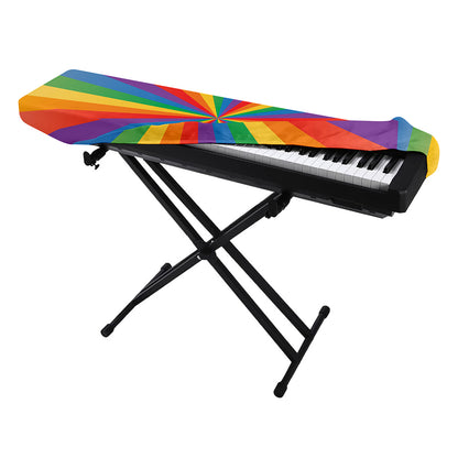 LGBT Pride Rainbow Rays Print Piano Keyboard Cover