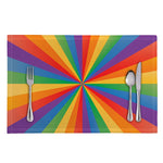 LGBT Pride Rainbow Rays Print Placemat