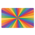LGBT Pride Rainbow Rays Print Polyester Doormat
