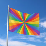 LGBT Pride Rainbow Rays Print Polyester Flag