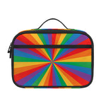 LGBT Pride Rainbow Rays Print Portable Lunch Bag