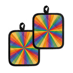 LGBT Pride Rainbow Rays Print Pot Holders