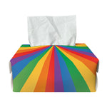LGBT Pride Rainbow Rays Print Rectangle Tissue Box Cover