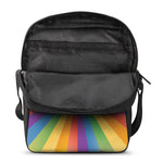LGBT Pride Rainbow Rays Print Rectangular Crossbody Bag