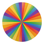 LGBT Pride Rainbow Rays Print Round Blanket