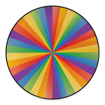 LGBT Pride Rainbow Rays Print Round Floor Mat
