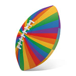 LGBT Pride Rainbow Rays Print Rugby Ball