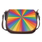 LGBT Pride Rainbow Rays Print Saddle Bag