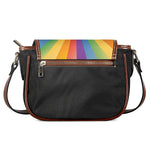 LGBT Pride Rainbow Rays Print Saddle Bag