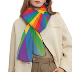 LGBT Pride Rainbow Rays Print Scarf