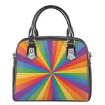 LGBT Pride Rainbow Rays Print Shoulder Handbag