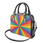 LGBT Pride Rainbow Rays Print Shoulder Handbag