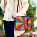 LGBT Pride Rainbow Rays Print Shoulder Strap Bible Bag