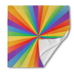 LGBT Pride Rainbow Rays Print Silk Bandana