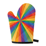 LGBT Pride Rainbow Rays Print Single Oven Mitt