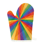 LGBT Pride Rainbow Rays Print Single Oven Mitt