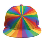 LGBT Pride Rainbow Rays Print Snapback Cap