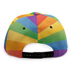 LGBT Pride Rainbow Rays Print Snapback Cap
