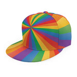 LGBT Pride Rainbow Rays Print Snapback Cap