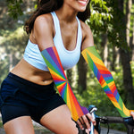 LGBT Pride Rainbow Rays Print Sun Protection Arm Sleeves