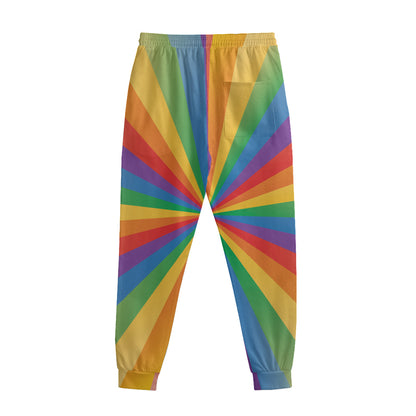 LGBT Pride Rainbow Rays Print Sweatpants