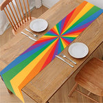 LGBT Pride Rainbow Rays Print Table Runner