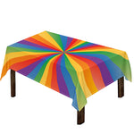 LGBT Pride Rainbow Rays Print Tablecloth