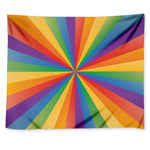 LGBT Pride Rainbow Rays Print Tapestry