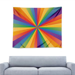 LGBT Pride Rainbow Rays Print Tapestry