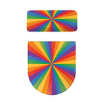 LGBT Pride Rainbow Rays Print Toilet Lid And Tank Cover Set