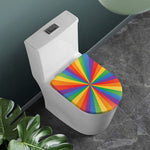 LGBT Pride Rainbow Rays Print Toilet Lid Cover