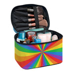 LGBT Pride Rainbow Rays Print Travel Makeup Bag