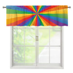LGBT Pride Rainbow Rays Print Window Valance