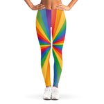 LGBT Pride Rainbow Rays Print Women's Leggings