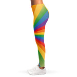 LGBT Pride Rainbow Rays Print Women's Leggings