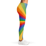 LGBT Pride Rainbow Rays Print Women's Leggings