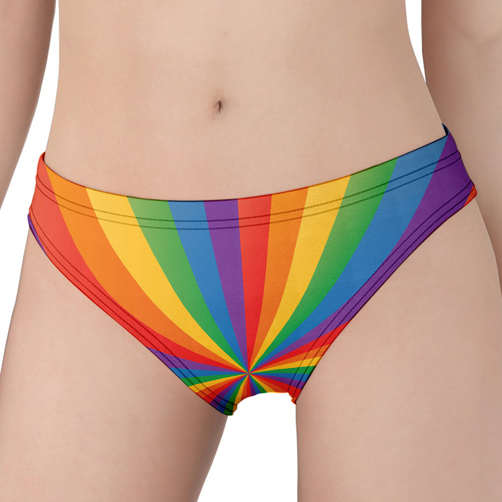 LGBT Pride Rainbow Rays Print Women's Panties