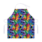 LGBT Pride Rainbow Roses Pattern Print Adjustable Apron