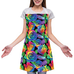 LGBT Pride Rainbow Roses Pattern Print Adjustable Apron
